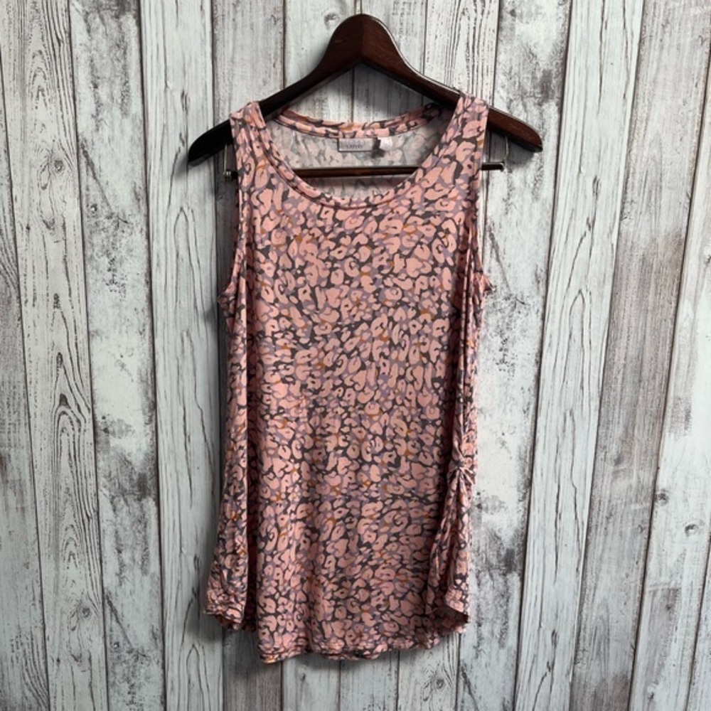 LOGO Layers tank with side ruching detail size small